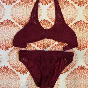 Vince Camuto Swim Maroon Bathing Suit Size - S